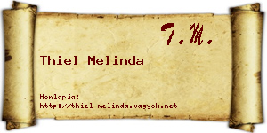 Thiel Melinda névjegykártya